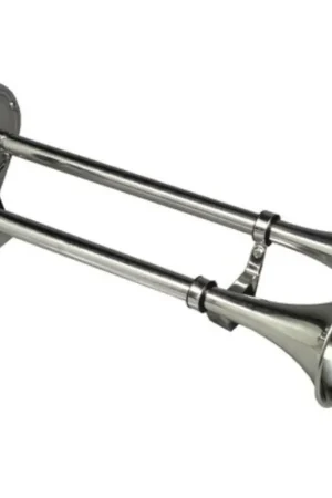 Deluxe 24V Stainless Steel Dual Trumpet Horn Trusted Brand
