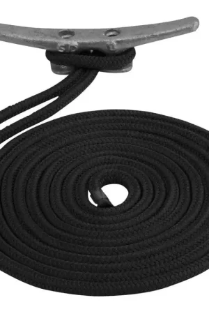 Sea-Dog Double Braided Nylon Dock Line 5/8" x 25' Black #302116025BK-1 While Supplies Last