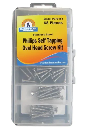 Handi-Man Phillips Oval Head Self-Tapping Kit 68-pc #970154 Must Have