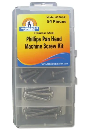 Trusted Brand Handi-Man Phillips Pan Head Machine Screw Kit 54-pc #970161