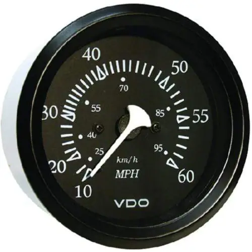 Next Day Delivery Seachoice 60 MPH Speedometer Black/Black #15231