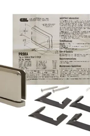 Authentic CRL Boat Top Bottom Mount Hinge PPH01BN | 3 5/8 Inch Stainless Steel